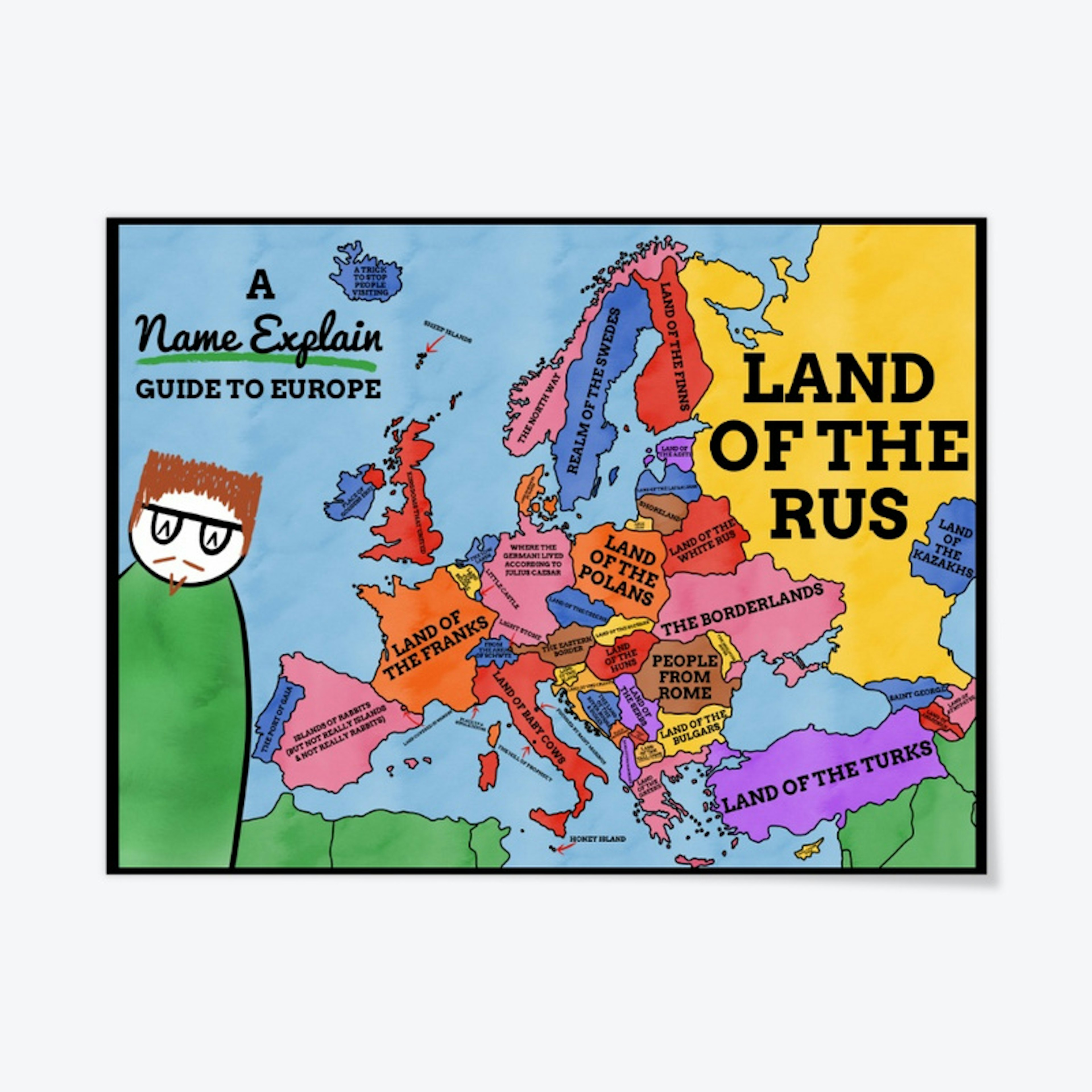 A Name Explain Guide To Europe Poster